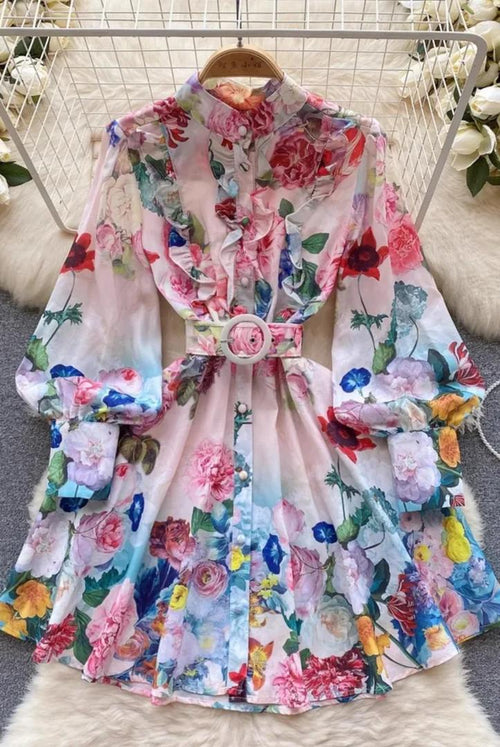 Samuel Floral Vintage Dress In Multicolor