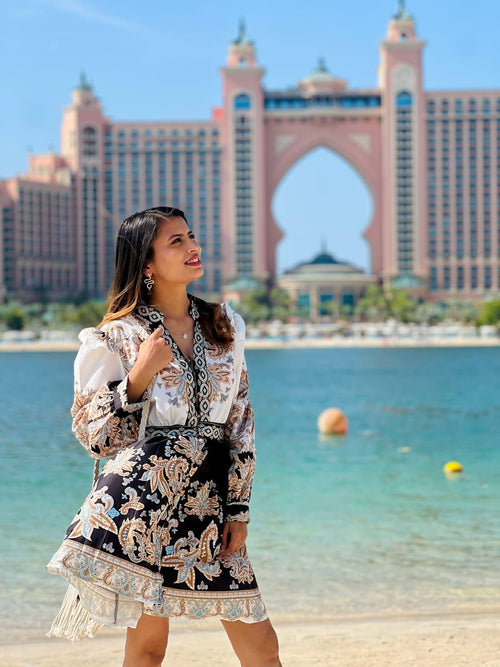 Santorini Vintage Dress In White