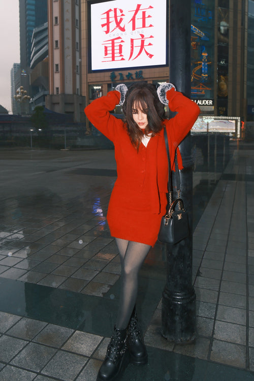 Sara Luxe Winter Coord Set with Scarf