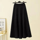 Semeah Statement Woolen Pleated Skirt - front shot of skirt on hanger, black - Miss Mosa By Akanksha
