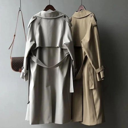 Seoul Statement Trenchcoat - back shot on hanger, multicolour - Miss Mosa By Akanksha