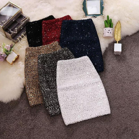 Sequined Carania Skirts - flat-lay product shot, multicolour - Miss Mosa By Akanksha