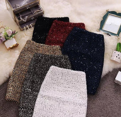 Sequined Carania Skirts - flat-lay product shot, multicolour - Miss Mosa By Akanksha