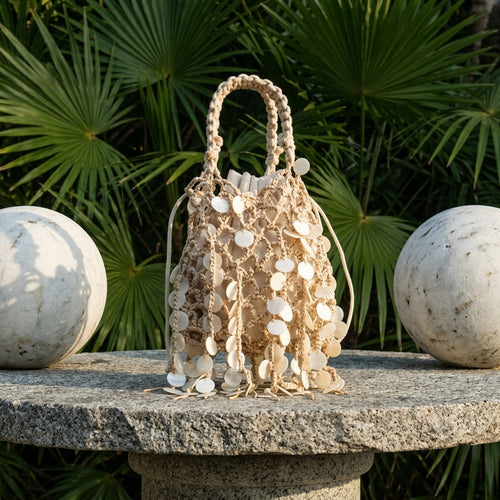 Serena Shell Crochet Pouch Handbag