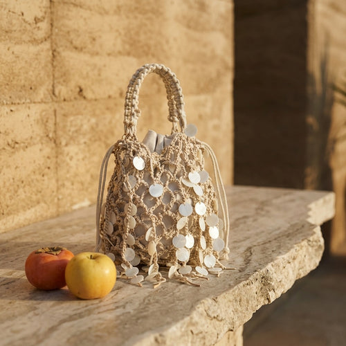 Serena Shell Crochet Pouch Handbag