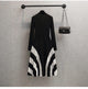 Shantel A-Line Woolen Dress - front shot on hanger, black - Miss Mosa By Akanksha