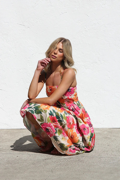 Sharon Floral Midi Dress