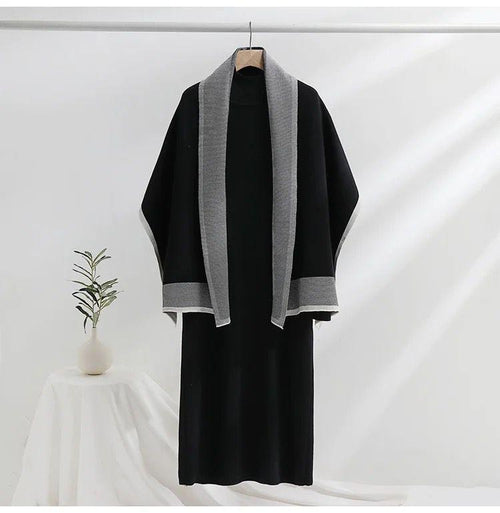 Shirley Statement Winter Dress with Stole
