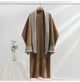 Shirley Statement Winter Dress with Stole - front shot on hanger, brown - Miss Mosa By Akanksha