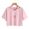Sia Summer Crop Top in Pink - S