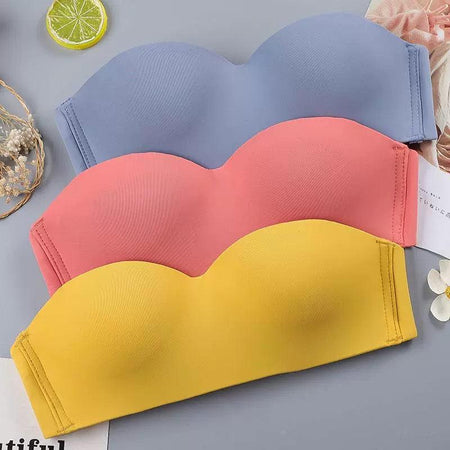 Simone Seamless Bralettes - styled flat-lay shot, multicolour - Miss Mosa By Akanksha