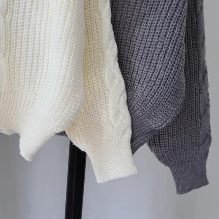 Siya Statement Tops with Attached Sweater - close-up of cuff and hem detail, cream and grey - Miss Mosa By Akanksha