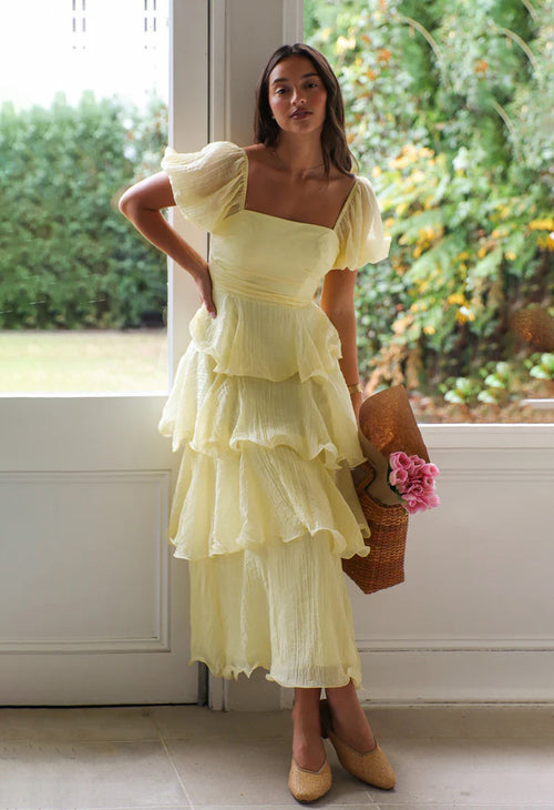 Sofia Ruffle Layer Maxi Dress