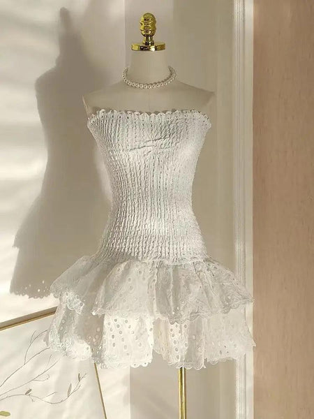 Sorrento Luxe Summer Dress in White - front shot on mannequin, white - Miss Mosa By Akanksha