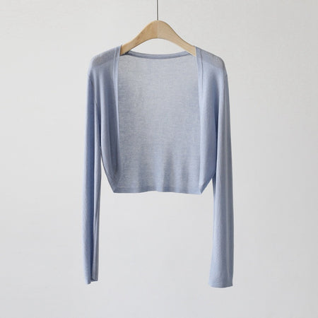 Sotsel Statement Summer Shrugs - hanging product shot, blue - Miss Mosa By Akanksha