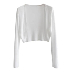 Sotsel Statement Summer Shrugs - hanging product shot, white - Miss Mosa By Akanksha