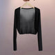 Sotsel Statement Summer Shrugs - hanging product shot, black - Miss Mosa By Akanksha