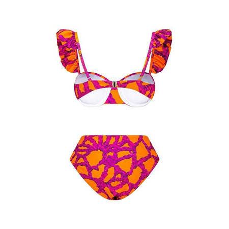 Splash Summer Bikini In Pink - flat-lay product shot, multicolour - Miss Mosa By Akanksha
