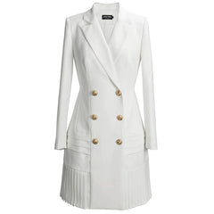 Statement Blazer Dresses - flat-lay product shot, white - Miss Mosa By Akanksha