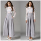 Statement Suspender Pants - Celebrity Favorite - full-length shot on model, grey - Miss Mosa By Akanksha