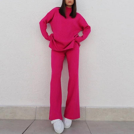 Stella Luxury Winter Tracksets - full-length shot on model, pink - Miss Mosa By Akanksha