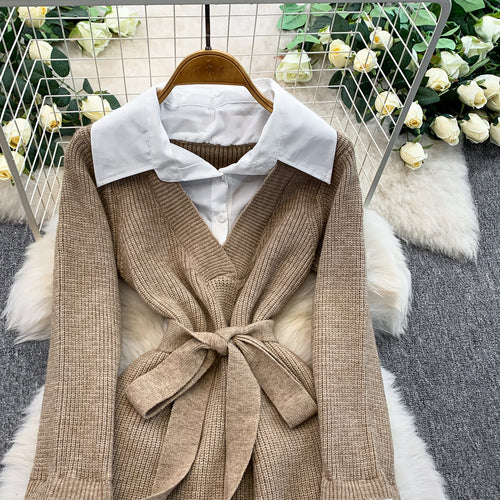 Stevia Winter Dress With Belt