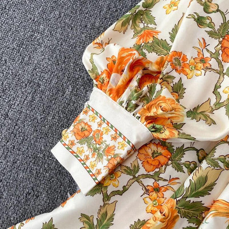 Sunshine Summer Vintage Dress in Yellow - close-up of cuff, cream - Miss Mosa By Akanksha