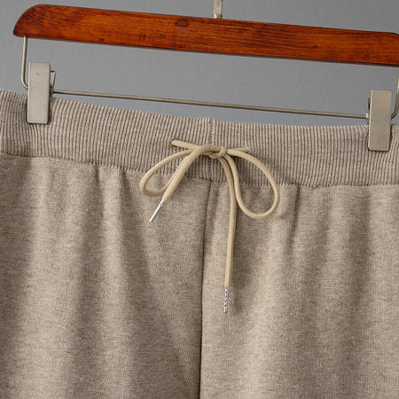 Suzzie Luxe Winter Coord Set - close-up of waistband detail, oatmeal beige - Miss Mosa By Akanksha