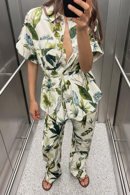 Taisiya Statement floral Coord Set In Multicolor