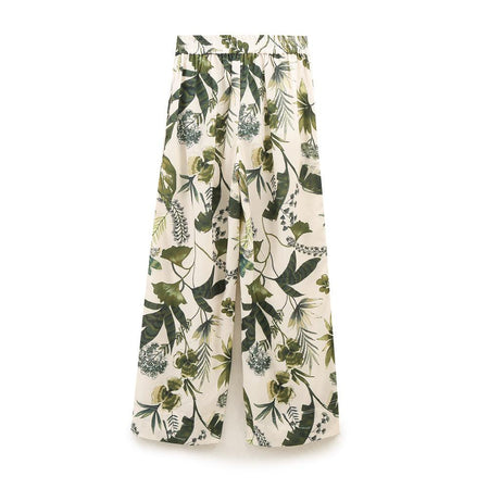 Taisiya Statement floral Coord Set In Multicolour - flat-lay product shot of trousers - Miss Mosa By Akanksha