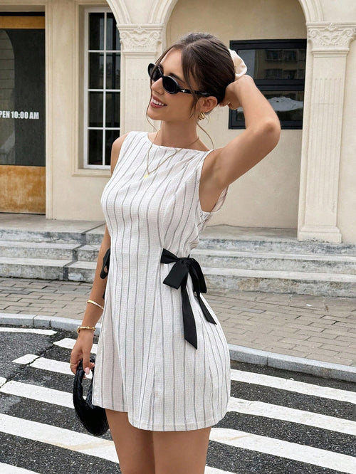 Tamar Bow Mini Dress