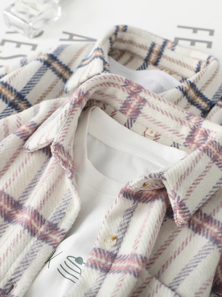 Tansy Flannel Shirt In Pink - flat-lay product shot of two flannel shirts - Miss Mosa By Akanksha