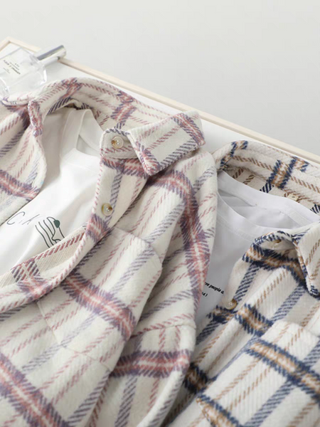 Tansy Flannel Shirt In Pink - flat-lay product shot of the flannel shirt - Miss Mosa By Akanksha