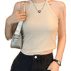 Tassie Tank Tops with Inbuilt Bra In Beige - XS