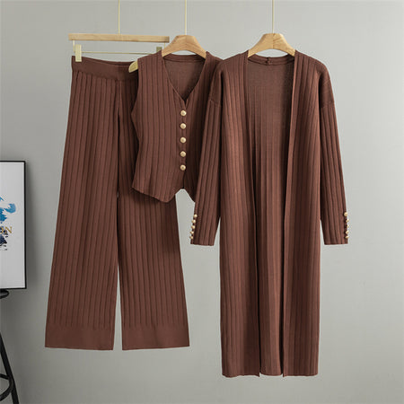 Teresa Luxe Coord Set With Cape - flat-lay shot, brown - Miss Mosa By Akanksha