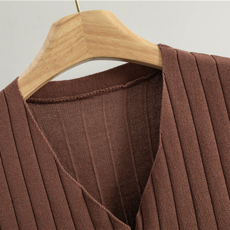 Teresa Luxe Coord Set With Cape - neckline close-up shot, brown - Miss Mosa By Akanksha