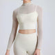 Terra Seamless Top with Inbuilt Bra - front shot on model, cream - Miss Mosa By Akanksha