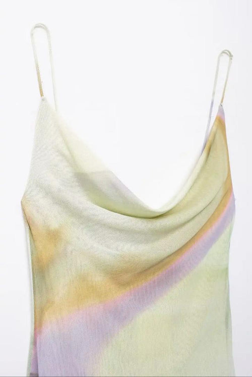 Tie And Dye Summer Holiday Dress In Multicolor