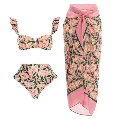 Travis Bikini with Sarong In Pink