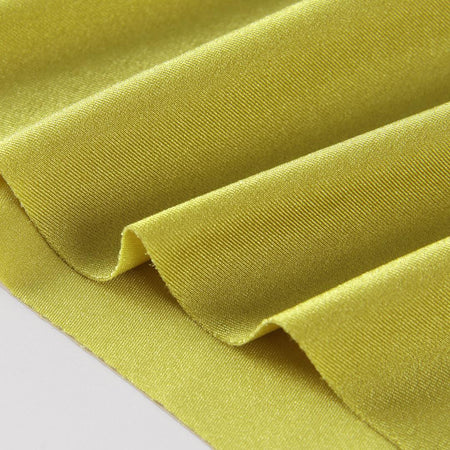 Trope Luxe Swimsuit With Coverup In Yellow - close-up of fabric detail - Miss Mosa By Akanksha