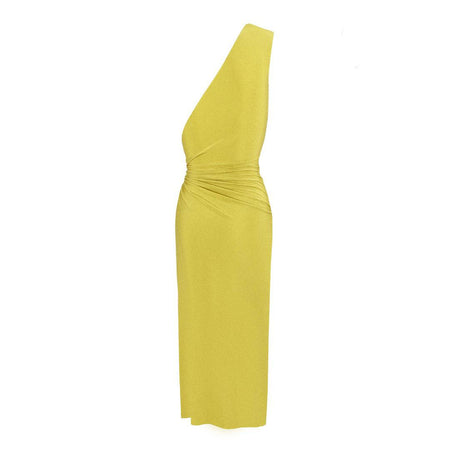 Trope Luxe Swimsuit With Coverup In Yellow - flat-lay product shot of coverup - Miss Mosa By Akanksha