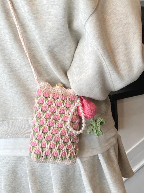 Tulip Crochet Sling Bag