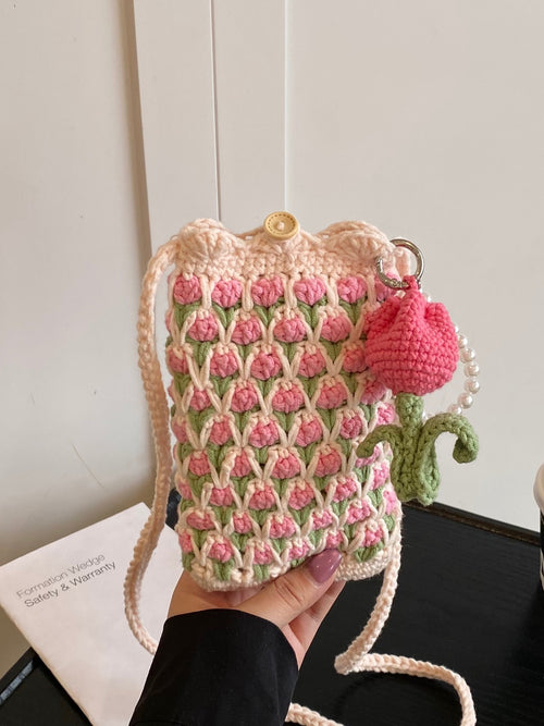 Tulip Crochet Sling Bag