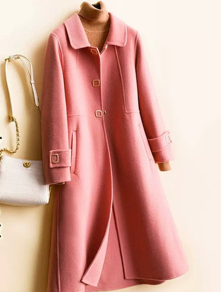 Tuscany Formal Coats - front shot on mannequin, pink - Miss Mosa By Akanksha