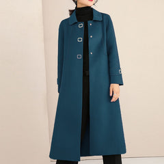 Tuscany Formal Coats - front shot on model, teal - Miss Mosa By Akanksha