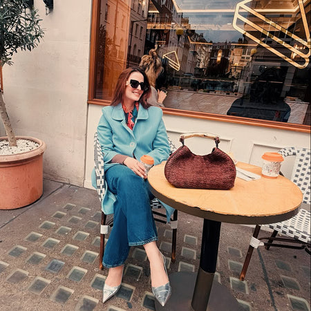 Tuscany Formal Coats - lifestyle shot on model, blue - Miss Mosa By Akanksha