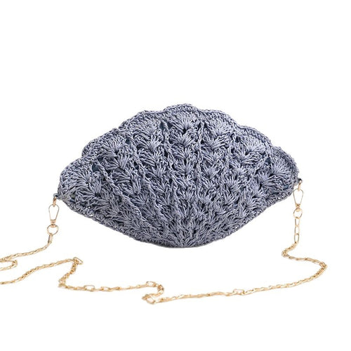 Twirly Shell Sling Bag With Chain