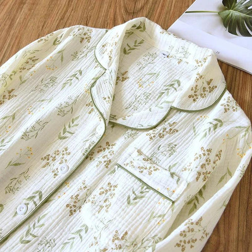 Vaco Floral Cotton Crepe Nightsuits In Off-White
