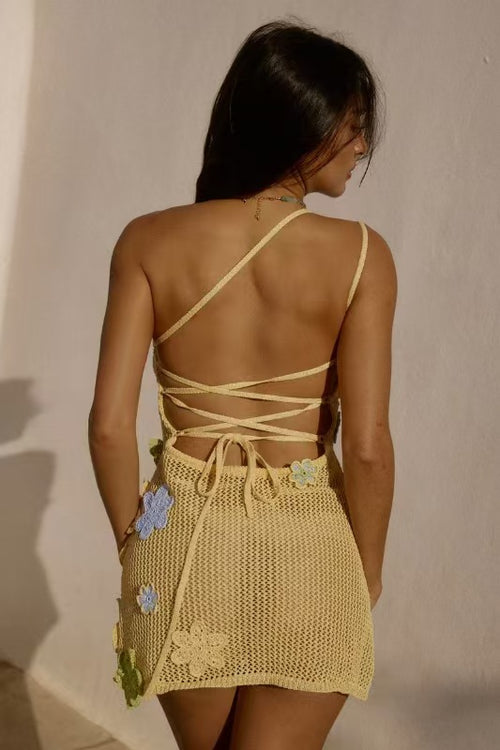 Valencia Crochet Holiday Mini Dress