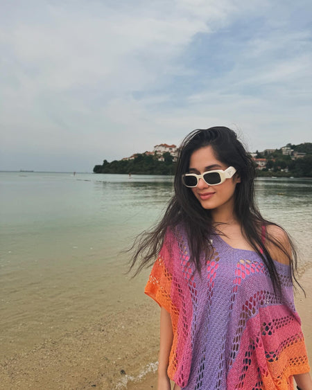 Varca Summer Luxe Coverup - lifestyle shot on model, multicolour - Miss Mosa By Akanksha